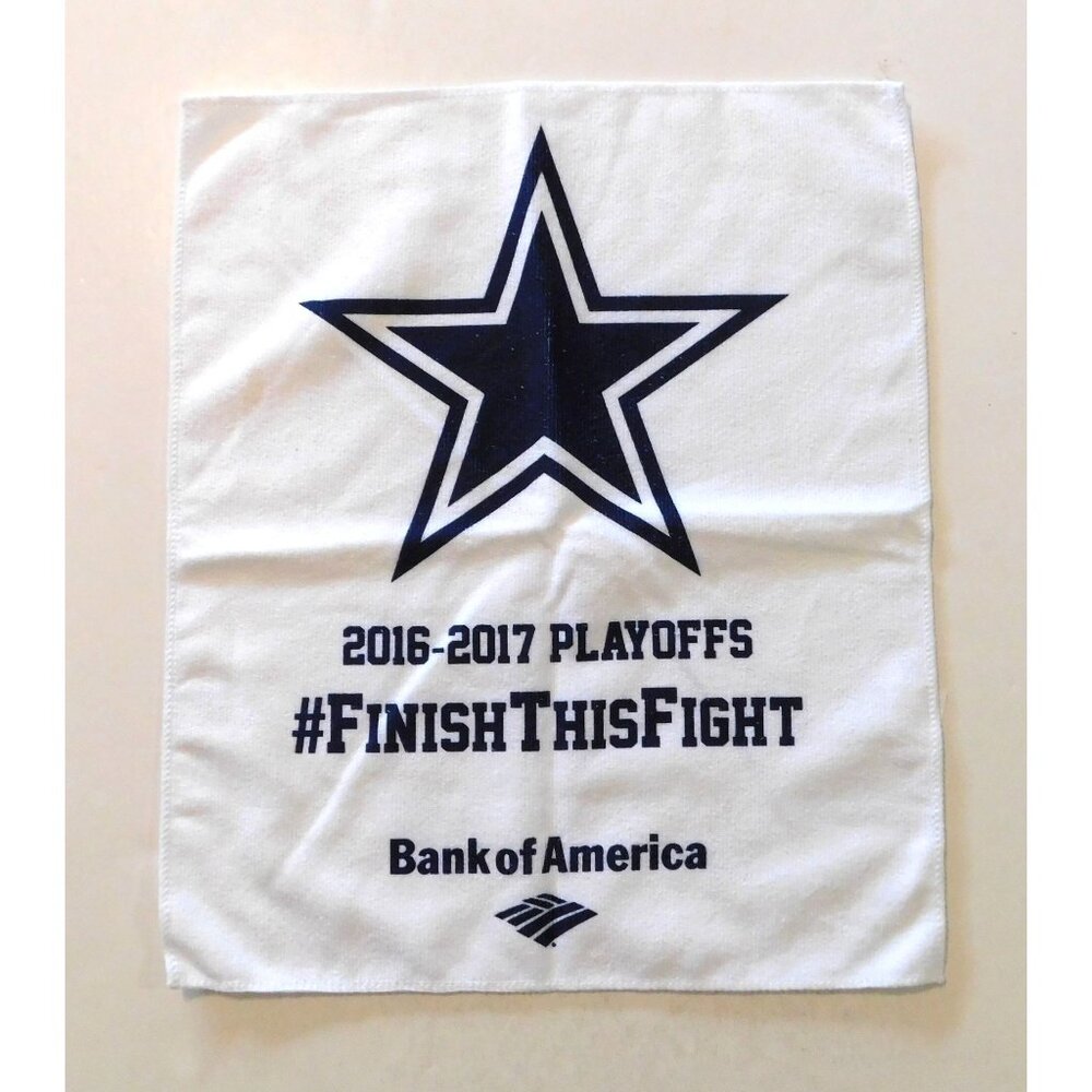 Dallas Cowboys 2016-2017 Playoffs Rally Towel White Bank of America 17.5x14.5